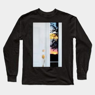 Sunset reflection in window panel... Long Sleeve T-Shirt